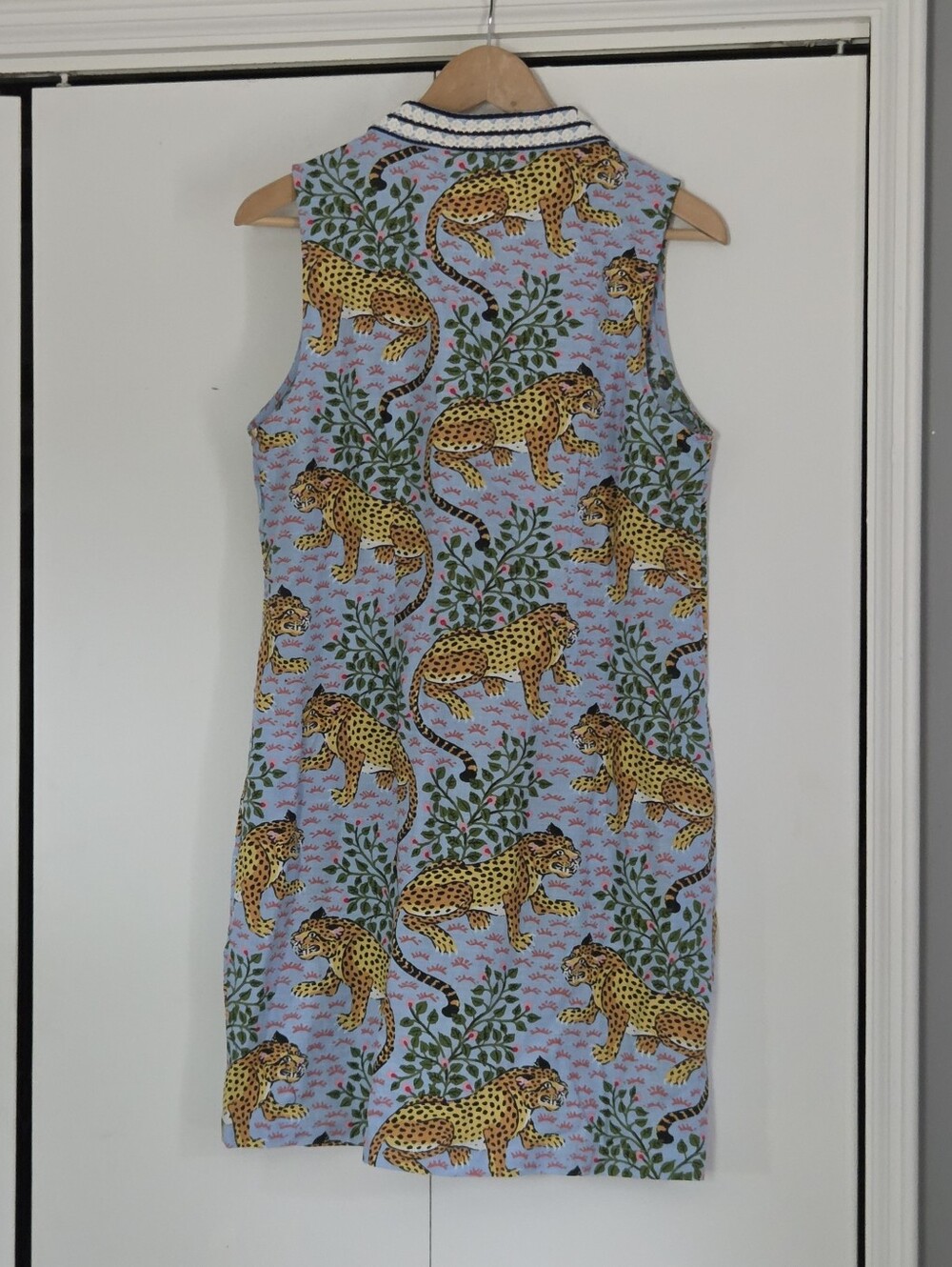 Printfresh Blue Leopard Botanical Shift Dress - Picture 3 of 5